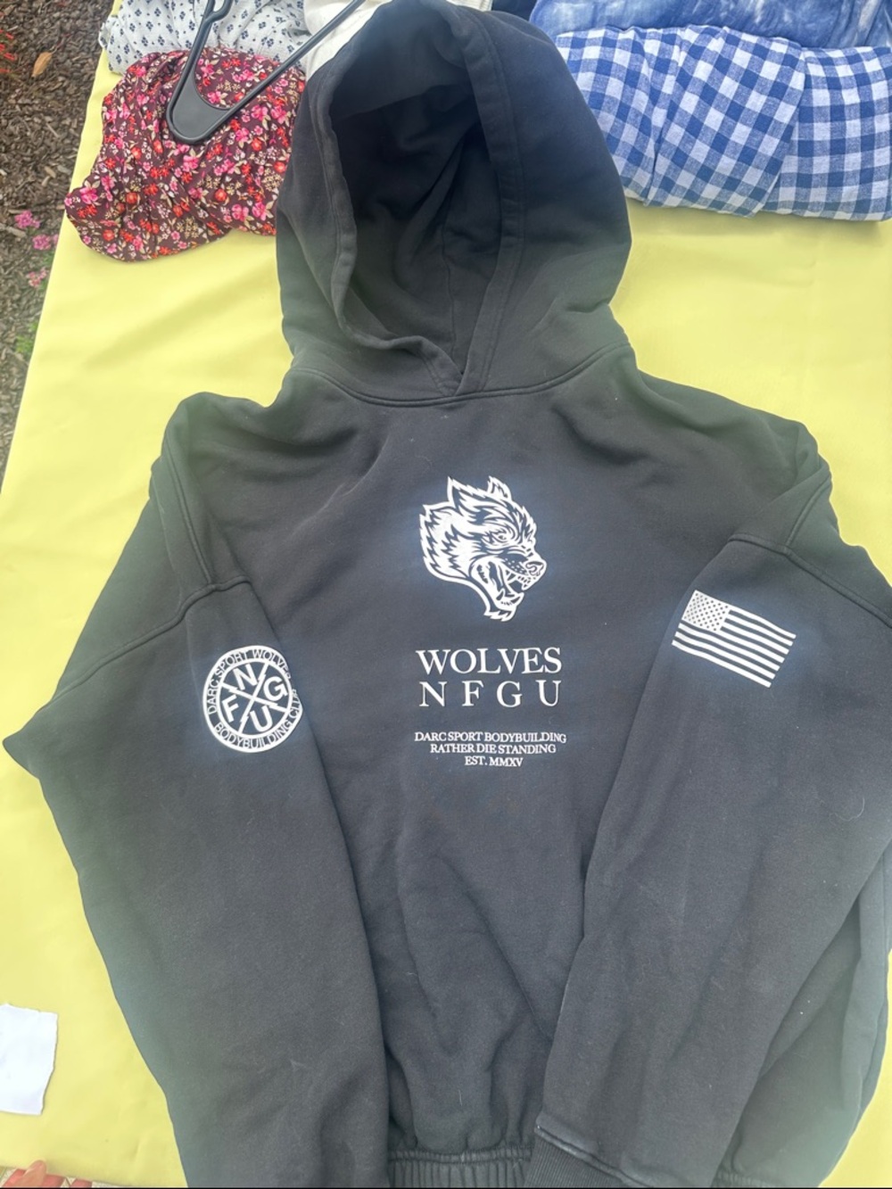 Black Graphic Hoodie - Men's Pullover Sweatshirt